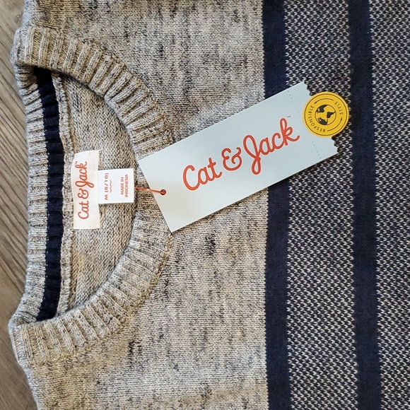 Cat & Jack Stripped Sweater Size 8/10 - Picture 2 of 3